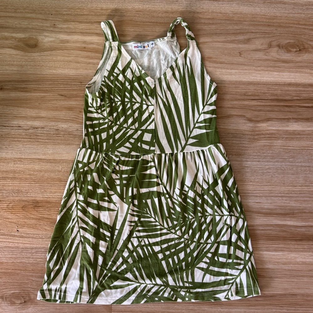 Mini Eel by Fighting Eel Tropical Green and White Dress